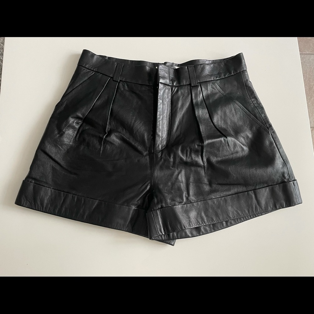 Joie leather shorts